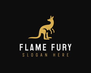 Kangaroo Animal Wildlife logo design