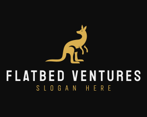 Kangaroo Animal Wildlife logo design