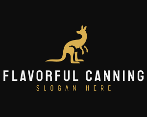 Kangaroo Animal Wildlife logo design