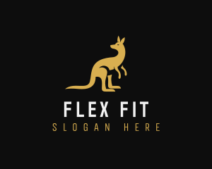 Kangaroo Animal Wildlife logo design