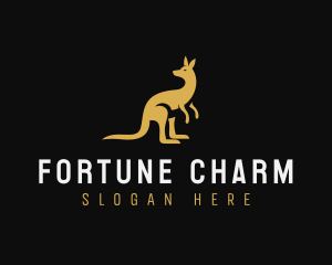 Kangaroo Animal Wildlife logo design