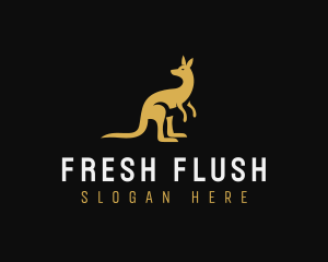 Kangaroo Animal Wildlife logo design