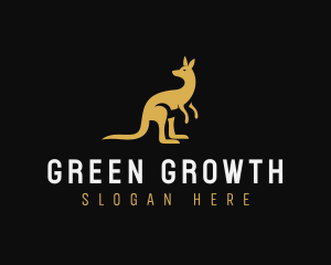 Kangaroo Animal Wildlife logo design