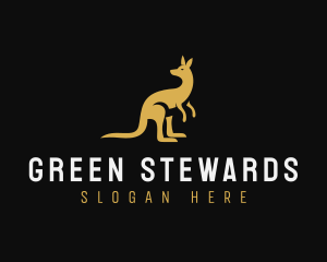 Kangaroo Animal Wildlife logo design