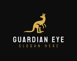 Kangaroo Animal Wildlife logo design