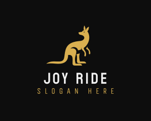 Kangaroo Animal Wildlife logo design