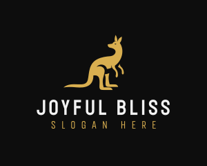 Kangaroo Animal Wildlife logo design