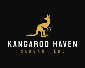 Kangaroo Animal Wildlife logo