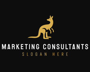 Kangaroo Animal Wildlife logo design