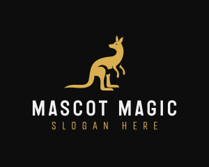 Kangaroo Animal Wildlife logo design