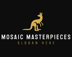 Kangaroo Animal Wildlife logo design