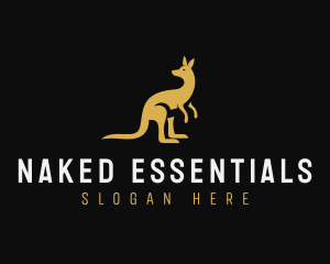 Kangaroo Animal Wildlife logo design