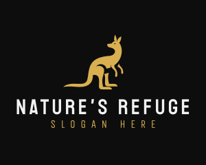 Kangaroo Animal Wildlife logo
