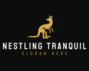 Kangaroo Animal Wildlife logo design