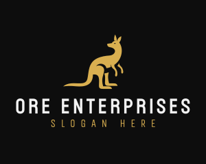 Kangaroo Animal Wildlife logo design