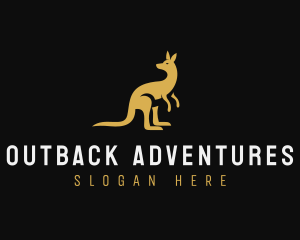 Kangaroo Animal Wildlife logo