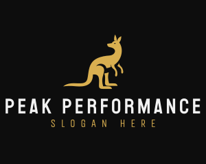 Kangaroo Animal Wildlife logo design