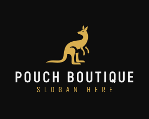 Kangaroo Animal Wildlife logo design