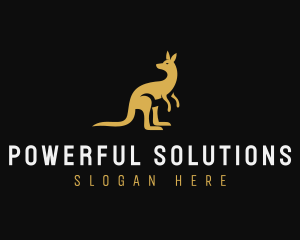 Kangaroo Animal Wildlife logo design