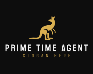 Kangaroo Animal Wildlife logo design