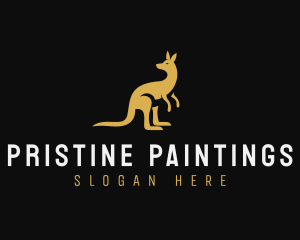 Kangaroo Animal Wildlife logo design