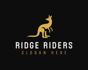 Kangaroo Animal Wildlife logo design