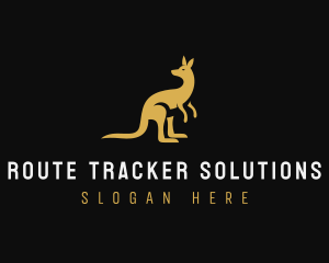 Kangaroo Animal Wildlife logo design