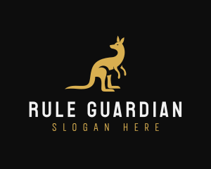 Kangaroo Animal Wildlife logo design