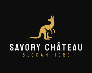 Kangaroo Animal Wildlife logo design