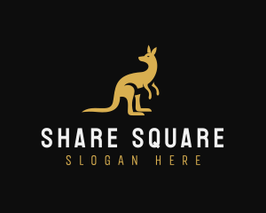 Kangaroo Animal Wildlife logo design