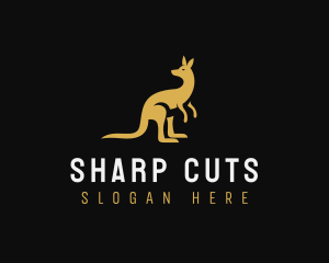 Kangaroo Animal Wildlife logo design