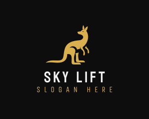 Kangaroo Animal Wildlife logo design