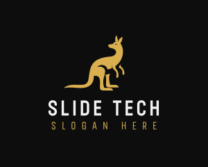 Kangaroo Animal Wildlife logo design