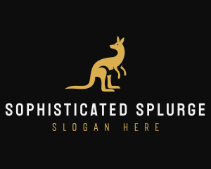 Kangaroo Animal Wildlife logo design