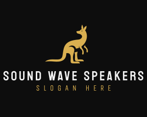 Kangaroo Animal Wildlife logo design