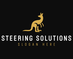 Kangaroo Animal Wildlife logo design