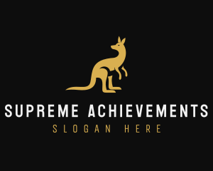 Kangaroo Animal Wildlife logo design