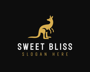 Kangaroo Animal Wildlife logo design