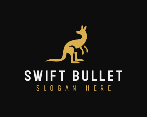 Kangaroo Animal Wildlife logo design