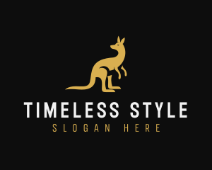 Kangaroo Animal Wildlife logo design