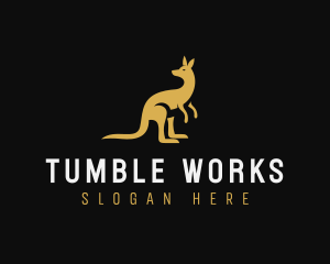 Kangaroo Animal Wildlife logo design