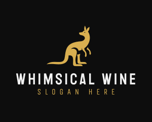 Kangaroo Animal Wildlife logo design