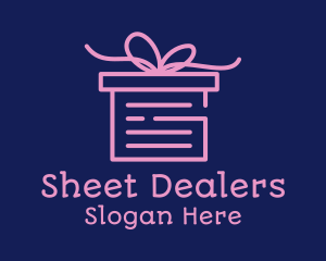 Pink Gift Box Document logo