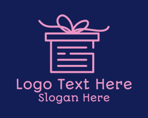 Contract - Pink Gift Box Document logo design