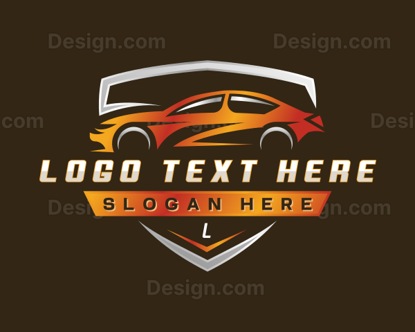 Driving Sedan Automobile Logo