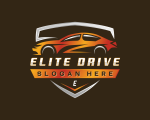 Driving Sedan Automobile logo design