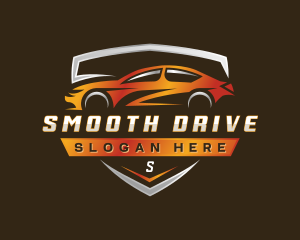 Driving Sedan Automobile logo design