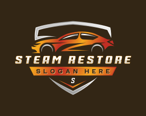 Driving Sedan Automobile logo design