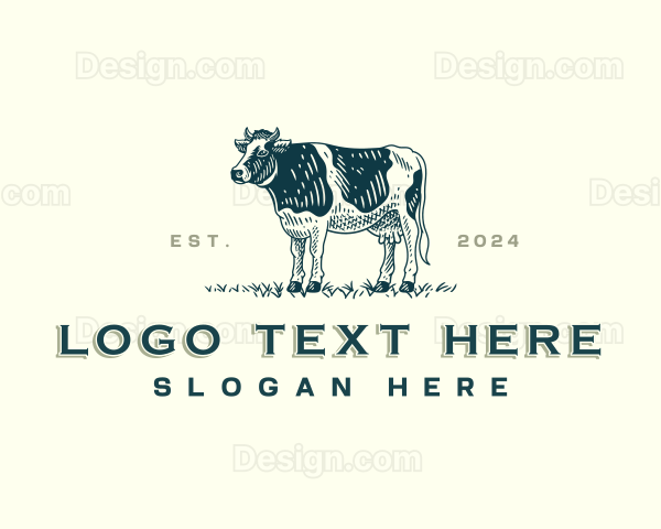 Dairy Cow Cattle Logo