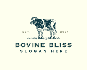 Dairy Cow Cattle logo design